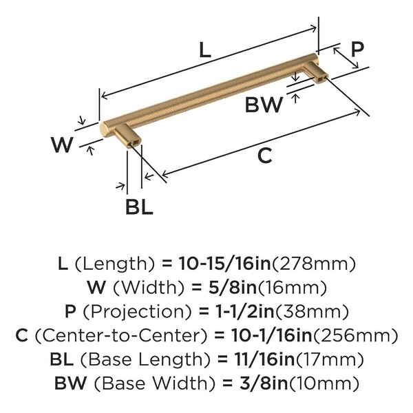 Bronx Pull 256mm CC Champagne Bronze