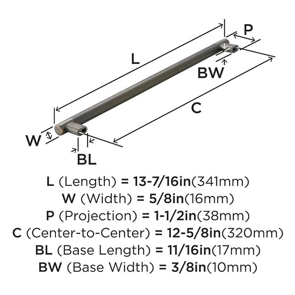 Bronx Pull 320mm - Oil Rubbed Bronze