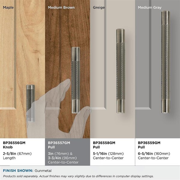 Bronx Pull 76mm & 96mm Gunmetal