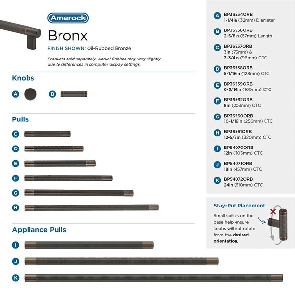 Bronx Pull 76mm & 96mm - Oil Rubbed Bronze
