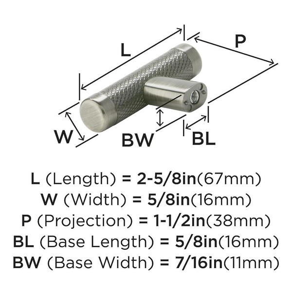 Bronx T-knob 67mm Gunmetal