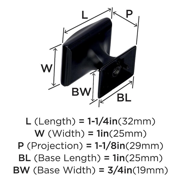 Candler 1-1/8" Length Knob Black Bronze