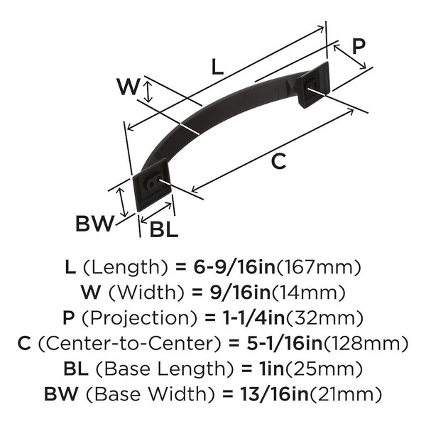 Candler - Pull 128mm CC Oil-Rubbed Bronze