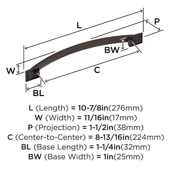Candler Pull 224mm CC Oil-Rubbed Bronze