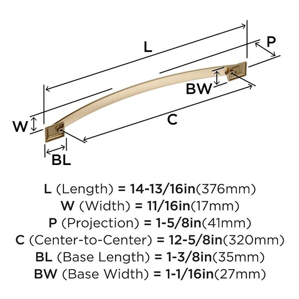 Candler Pull 320mm CC Golden Champagne