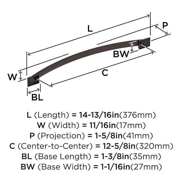Candler Pull 320mm CC Oil-Rubbed Bronze