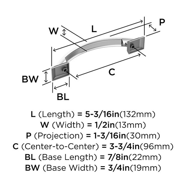 Candler Pull 96mm CC Polished Chrome