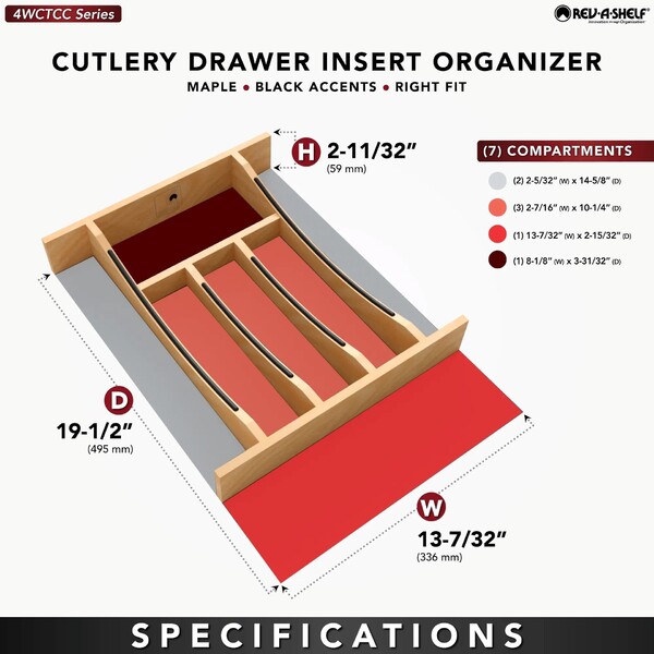 Craftsman - 13-1/4 X 19-1/2 Inch Cutlery Drawer Insert