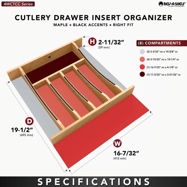Craftsman -16-1/4 X 19-1/2 Inch Cutlery Drawer Insert
