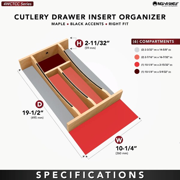 Craftsman - 10-1/4 X 19-1/2 Inch Cutlery Drawer Inserts