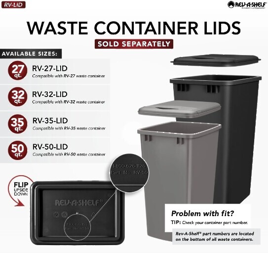 Double Black 32 Qt. Craftsman Bottom Mount Pullout Waste Container with BLUM Soft-Close