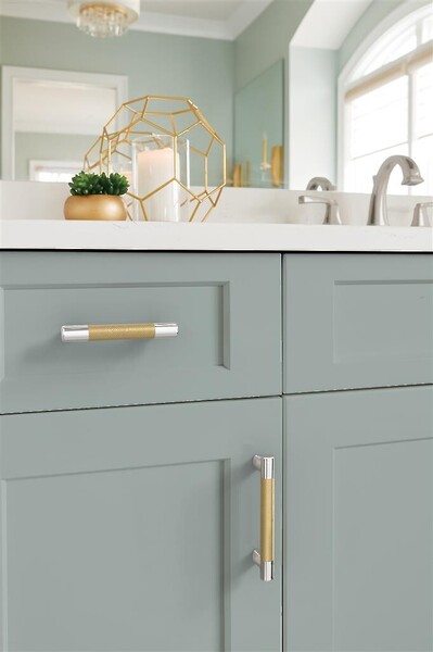 Esquire 160mm Pull - Polished Nickel/Champagne Bronze