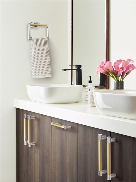 Esquire 160mm Pull - Polished Nickel/Golden Champagne