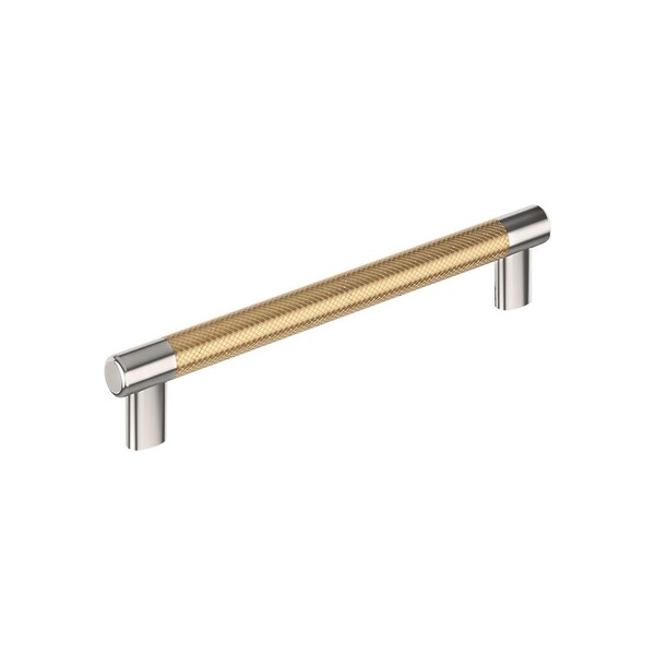 Esquire 8 inch Pull - Polished Nickel/Champagne Bronze