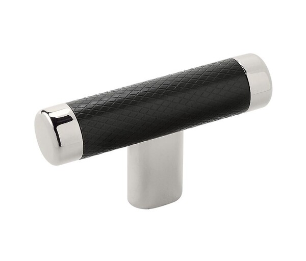 Esquire Knob 67mm Length Polished Nickel/Black Bronze