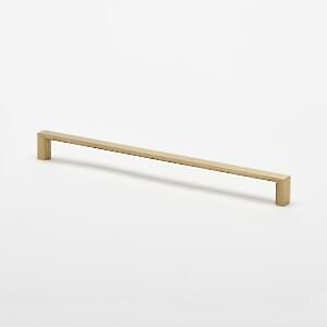 Haliburton - 256mm CC Thin Square Pull, Brushed Brass