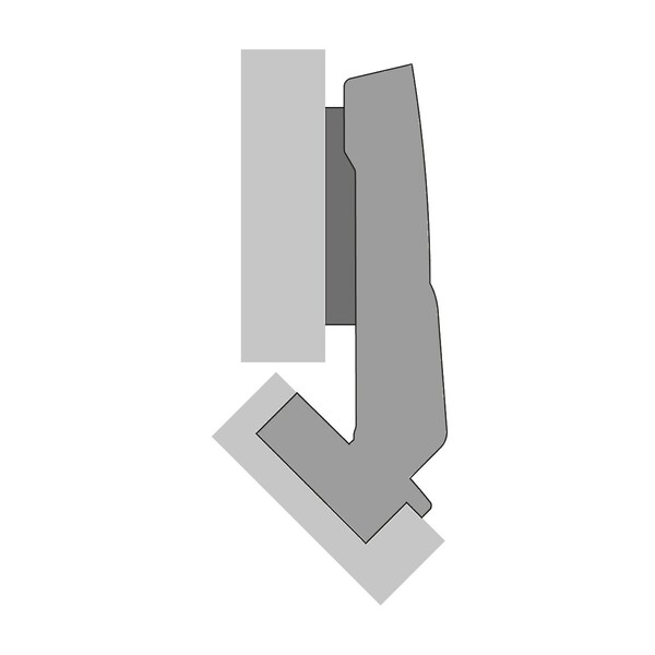 Hettich 45Â° Angle Alt. Hinge Soft Close - Fix Fast - Blum Pattern