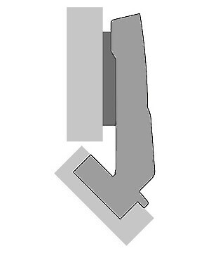 Hettich 45Â° Angle Hinge Alt. Soft Close - Screw On - Hettich Pattern