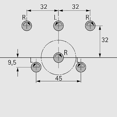Hettich BlueMax Machine (BLUM Pattern)  compatible with Inline Drilling Heads
