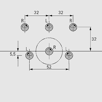 Hettich BlueMax Machine (Hettich Pattern) compatible with Inline Drilling Heads