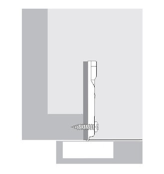 Hettich Face Frame Mounting Plate 0MM - Screw On