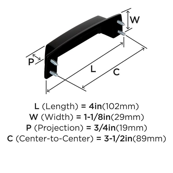 Highland Ridge 3-1/2" CC Cup Pull Black Bronze