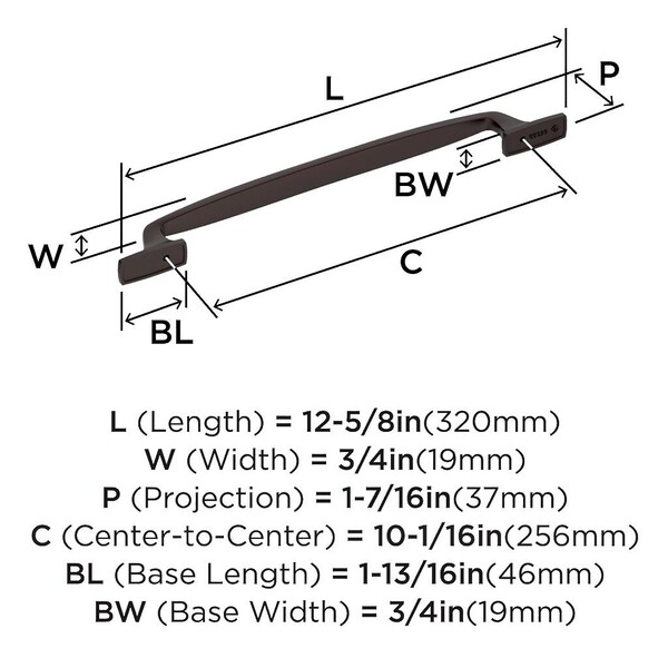 Highland Ridge Pull 256mm CC Dark Oiled Bronze