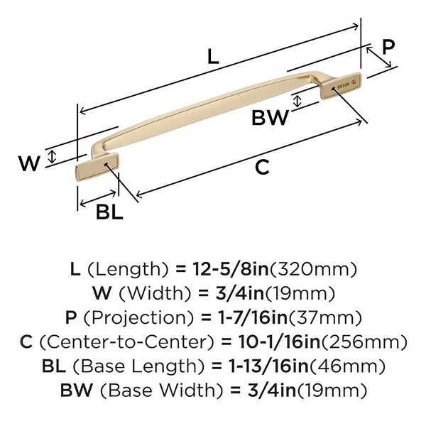 Highland Ridge Pull 256mm CC Golden Champagne