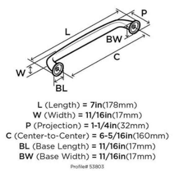 Kane 160mm CC Pull Polished Nickel
