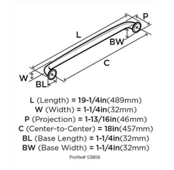 Kane 18" CC Appliance Pull Black Bronze