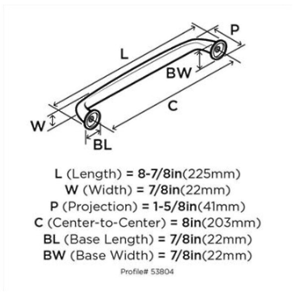Kane 8" CC Appliance Pull Oil-Rubbed Bronze