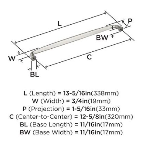 Kane Pull 320mm CC Oil-Rubbed Bronze