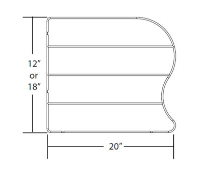 Rev-A-Shelf - LD-597 - Chrome Tray Divider 18 inch High