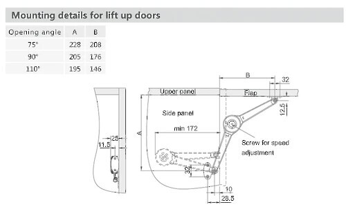 Lift Up Stay (Economical Scissor Type)