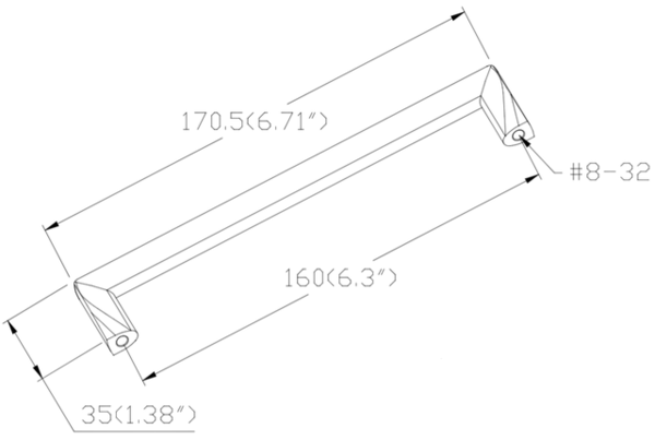 Metro - Pull 160mm CC Matte Black