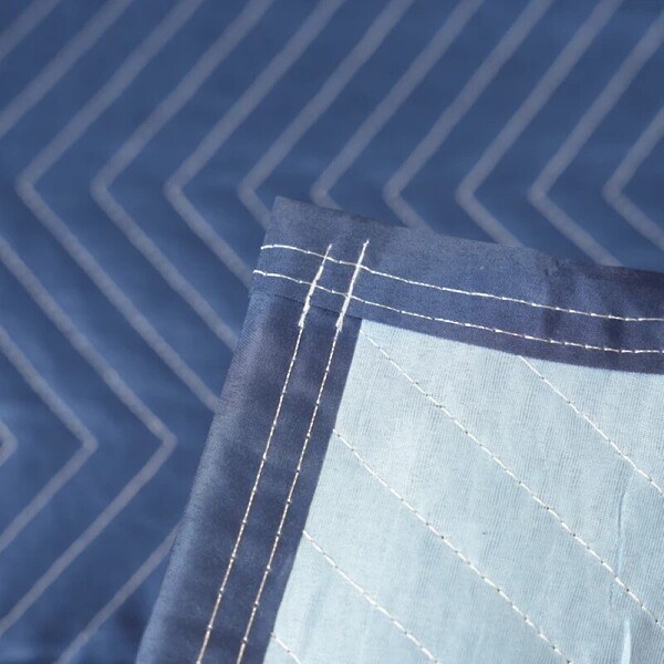 PREMIUM Moving Blanket - 72" x 80", Polyester Cotton Blend, Blue