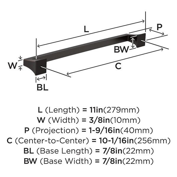 Mulholland Pull 256mm CC Oil-Rubbed Bronze