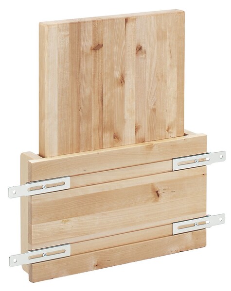 Rev-A-Shelf - 10-1/2" Door Storage Cutting Board Rack with Wood Cutting Board