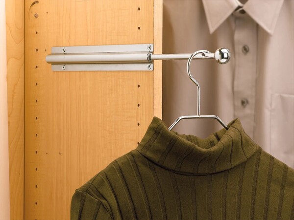 Rev-A-Shelf - 12" Satin Nickel Standard Valet Rod