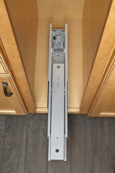 Rev-A-Shelf - 13" x 73-5/8" Gray/Chrome Pullout Solid Bottom