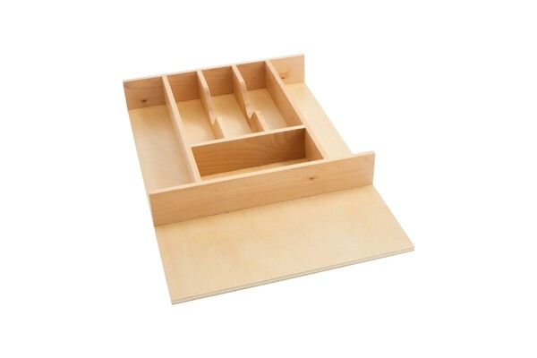 Rev-A-Shelf - 14-5/8" Maple Cut-To-Size Insert Wood Cutlery Organizer for Drawers