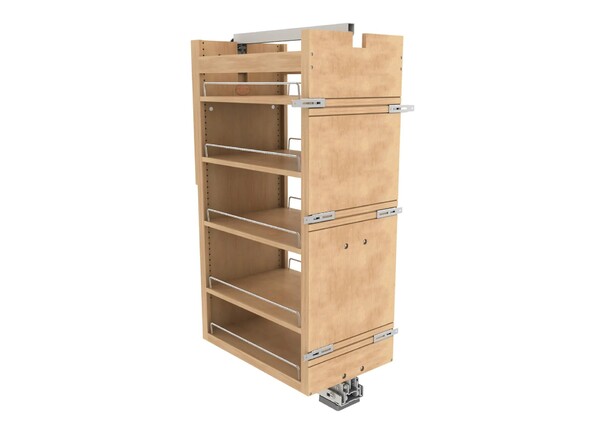 Rev-A-Shelf - 14" x 43" Maple Pullout Wood Tall/Pantry Accessories