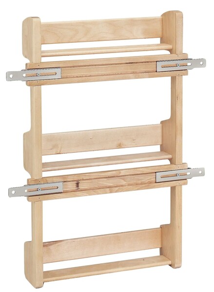 Rev-A-Shelf - 16-1/2" Maple Door Storage Spice Rack Wall Accessories