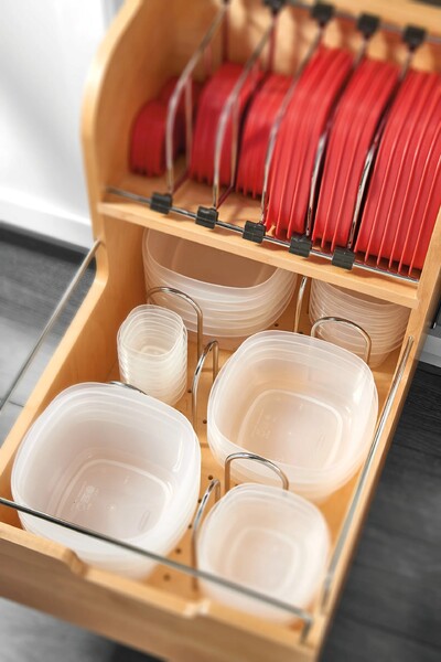 Rev-A-Shelf - 18" Base Cabinet Pullout Food Storage Container Organizer
