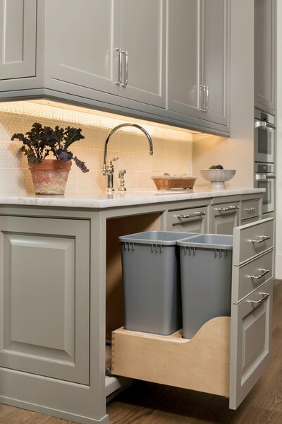 Rev-A-Shelf - 18" - Double 50qt Soft-Close w/ Blum Movento Slides Waste Containers