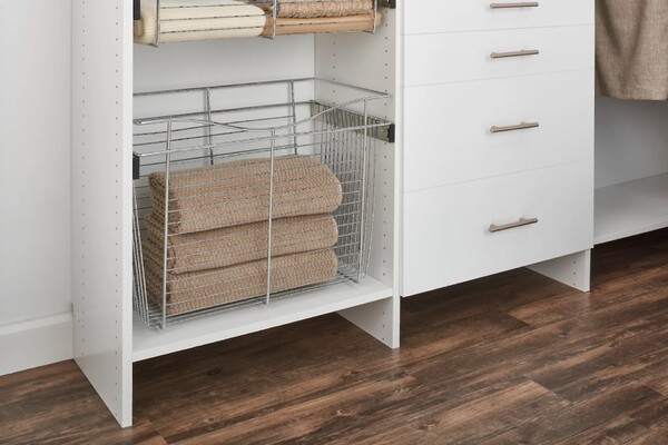 Rev-A-Shelf - 18"W x 12"D x 18"H - Chrome Wire Basket Pullout for Closet