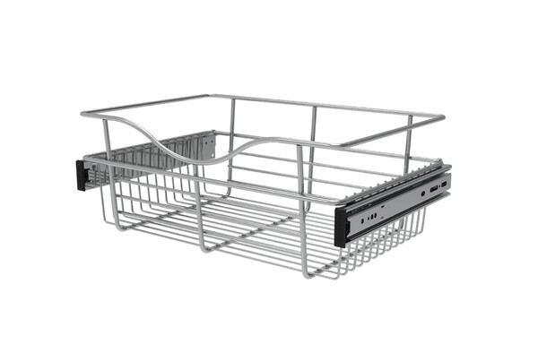 Rev-A-Shelf - 18"W x 12"D x 7"H - Chrome Wire Basket Pullout for Closet