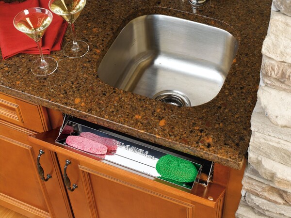 Rev-A-Shelf - 19" Stainless Steel Tip-Out Tray