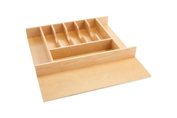 Rev-A-Shelf - 20-5/8" Maple Cut-To-Size Insert Wood Cutlery Organizer for Drawers