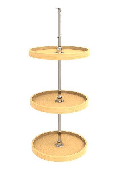 Rev-A-Shelf - 20" Maple Full Circle Wood Classic 3 Shelf (w/Hardware)